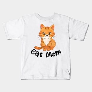 Cat Lovers Design - Cat Mom Kids T-Shirt